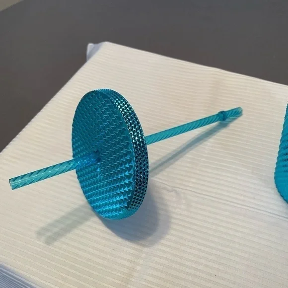 Starbucks Summer 2023 Blue Splash Chrome Bling Studded 24oz Tumbler. NWT. Blingy - Picture 5 of 6